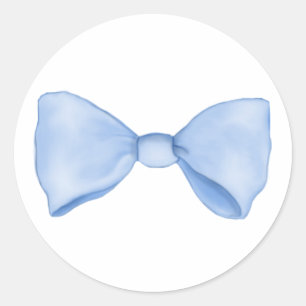 Niedlich Sweet Simple Baby Blue Bow Runder Aufkleber