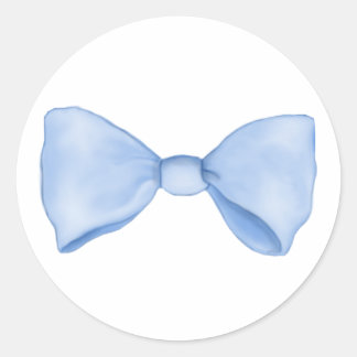 Niedlich Sweet Simple Baby Blue Bow Runder Aufkleber