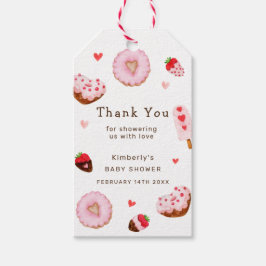 Niedlich Sweetheart Donuts Valentines Baby Dusche Geschenkanhänger