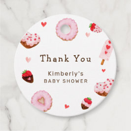 Niedlich Sweetheart Donuts Valentines Baby Dusche Geschenkanhänger