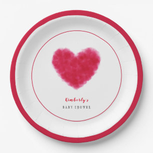 Niedlich Sweetheart Frame Valentines Baby Dusche Pappteller