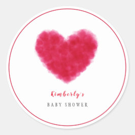 Niedlich Sweetheart Frame Valentines Baby Dusche Runder Aufkleber