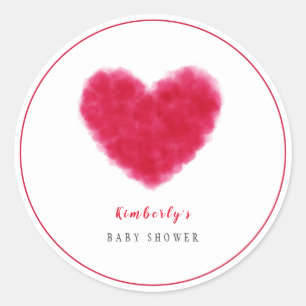 Niedlich Sweetheart Frame Valentines Baby Dusche Runder Aufkleber