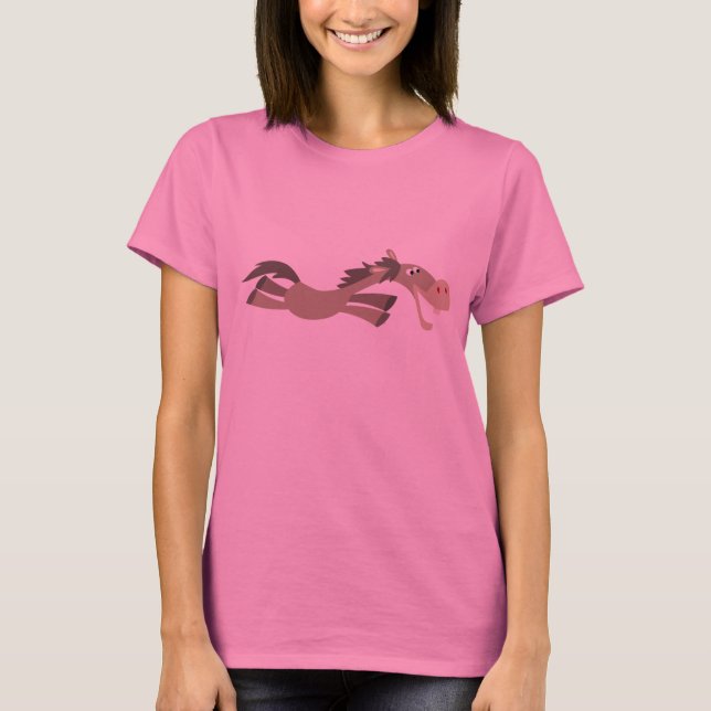 Niedlich Swift Cartoon Pferde Frauen T - Shirt (Vorderseite)