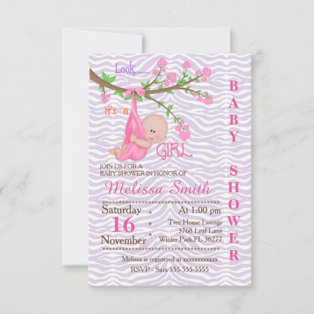 Niedlich Swingbaby-Babydusche einladen Einladung (Vorderseite)