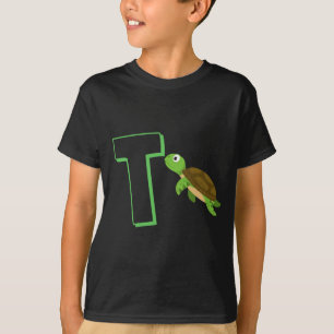 Niedlich T für Schildkröten - Kinder Englisch ABCD T-Shirt
