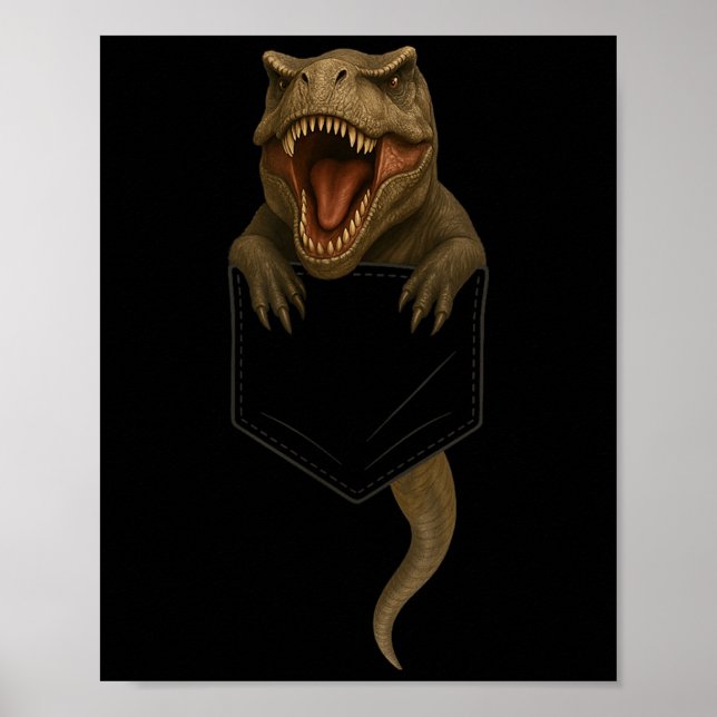 Niedlich T Rex Cket Funny Dinosaurier für Männer F Poster (Vorne)