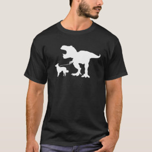 Niedlich T Rex Dinosaur Wandern Grenze Collie Dog T-Shirt