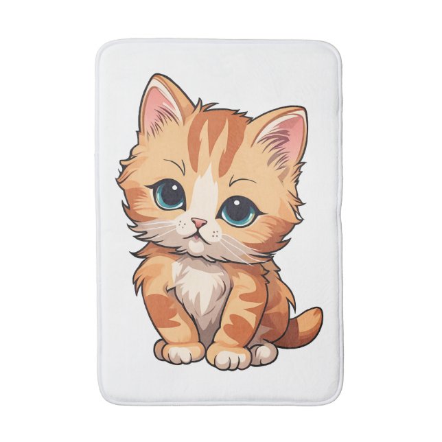 Niedlich Tabby Cat Badematte (Vorderseite Vertikal)
