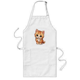 Niedlich Tabby Cat Lange Schürze