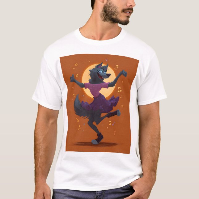 Niedlich Tancing Werewolf T-Shirt (Vorderseite)
