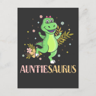 Niedlich Tante Dinosaur Florist Tuntie Postkarte