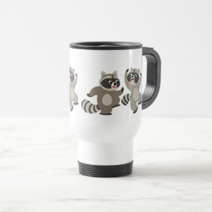 Niedlich Tanzende Cartoon Raccoons Tasse