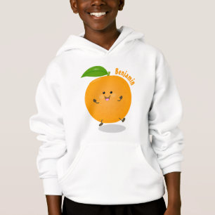 Niedlich tanzende Orangenzitrusfrüchte Hoodie