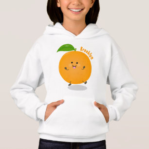 Niedlich tanzende Orangenzitrusfrüchte Hoodie
