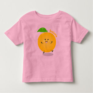 Niedlich tanzende Orangenzitrusfrüchte Kleinkind T-shirt