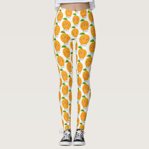 Niedlich tanzende Orangenzitrusfrüchte Leggings