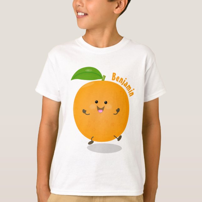 Niedlich tanzende Orangenzitrusfrüchte T-Shirt (Vorderseite)