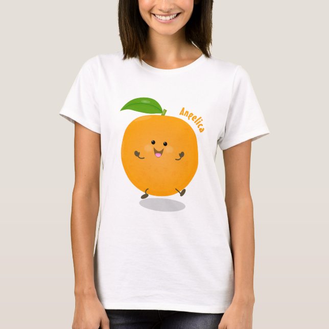 Niedlich tanzende Orangenzitrusfrüchte T-Shirt (Vorderseite)
