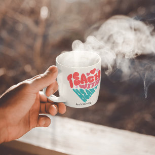 Niedlich Teach und COFFEE Red/Blue Tasse