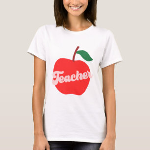 Niedlich Teacher Apple T - Shirt