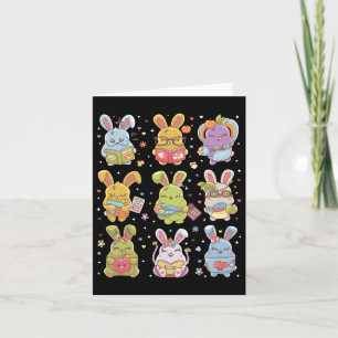 Niedlich Teacher Bunny Rabbit Reading Osterbunnies Karte