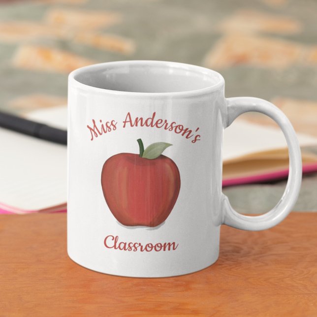 Niedlich Teacher Red Apple Personalisiert Kaffeetasse (Von Creator hochgeladen)