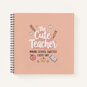 Niedlich Teacher Spiral Notebook Notizbuch