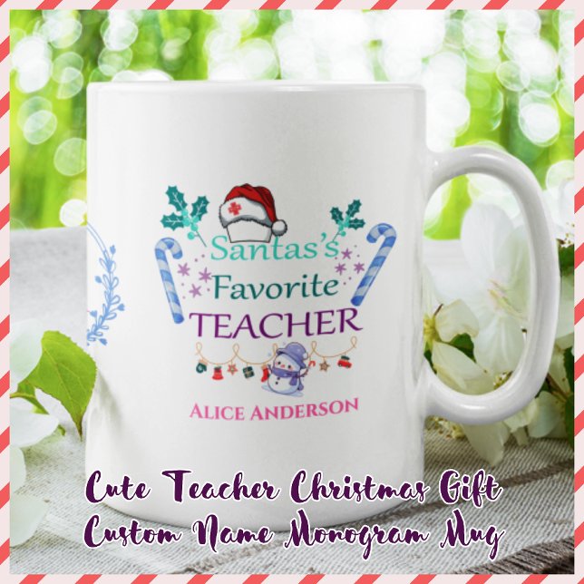 Niedlich Teacher Weihnachtsgeschenk Individuelle N Tasse (Von Creator hochgeladen)