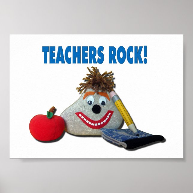 Niedlich "Teachers Rock" Poster (Vorne)