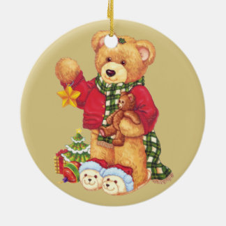 Niedlich Teddy Bär Weihnachtsdekoration Keramikornament