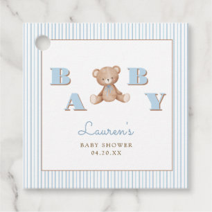 Niedlich Teddy Bear Blue Baby Boy Dusche Geschenkanhänger