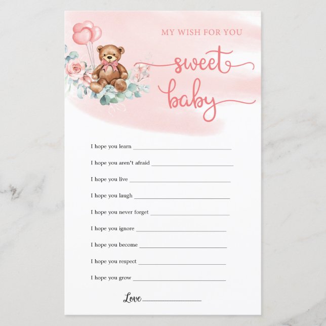 Niedlich Teddy Bear Eucalyptus Wreath Baby Showspi (Vorderseite)