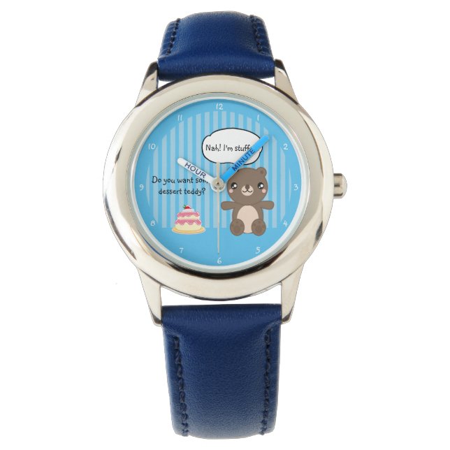 Niedlich Teddy Bear Kids Funny Joke Armbanduhr (Vorderseite)