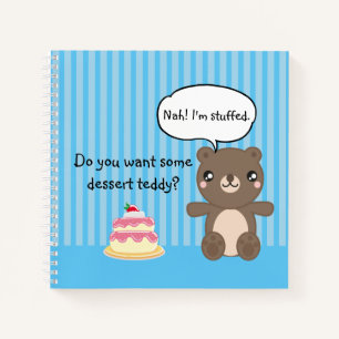 Niedlich Teddy Bear Kids Funny Joke Notizbuch