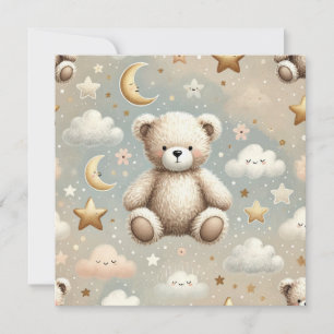 Niedlich Teddy Birth Ankündigung oder Einladung