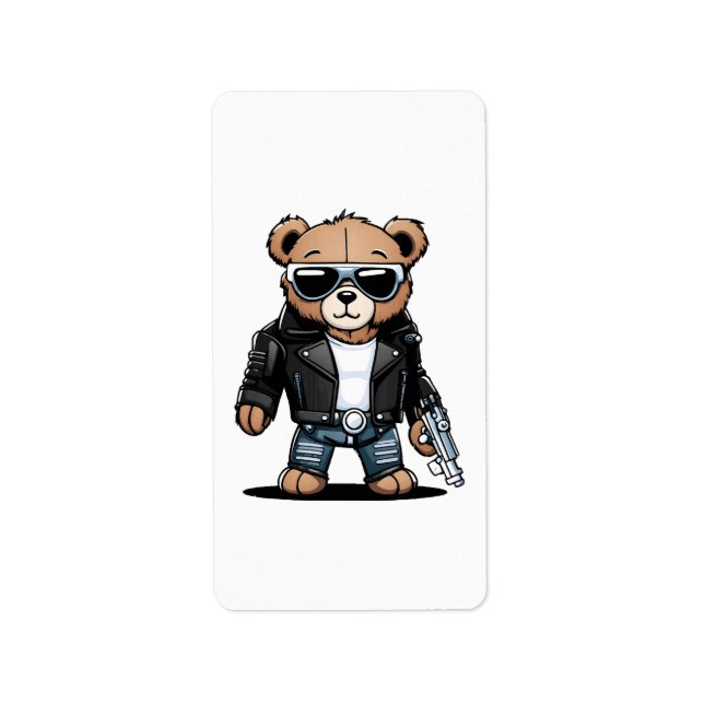 Niedlich Teddy Memes Adressaufkleber (Vorne)
