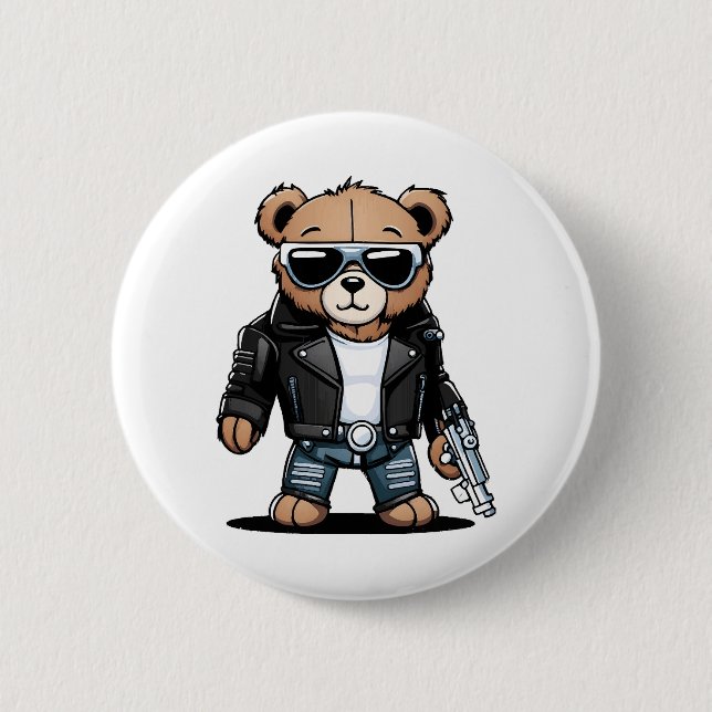 Niedlich Teddy Memes Button (Vorderseite)