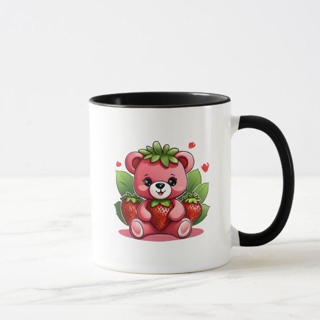 Niedlich Teddy Strawberry Tasse (Rechts)