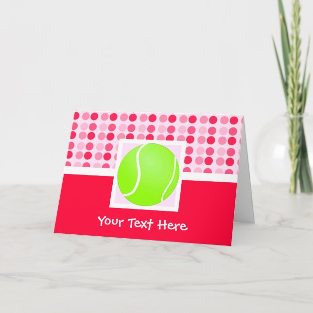 Niedlich Tennis Ball Karte (Vorderseite)