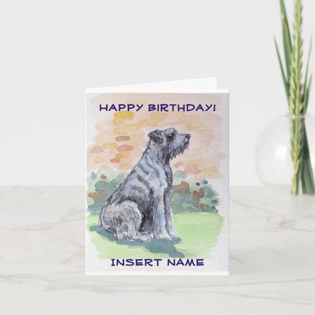 Niedlich Terrier Dog Birthday Karte (Vorderseite)
