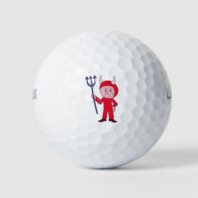 Niedlich-Teufelskreis-Kostüm Golfball (Vorderseite)