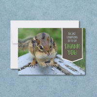 Niedlich-Thanksflatter-Chipmunk-Karte Danke-Karte