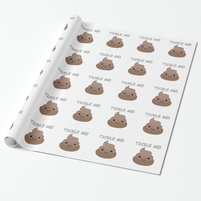 Niedlich Tickle Me Kacke Emoji Geschenkpapier (Ungerollt)