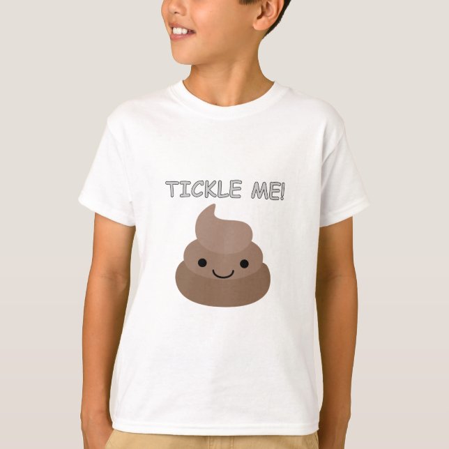 Niedlich Tickle Me Kacke Emoji T-Shirt (Vorderseite)