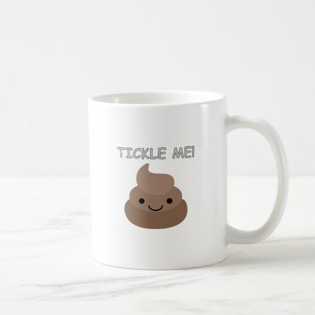 Niedlich Tickle Me Kacke Emoji Tasse (Rechts)