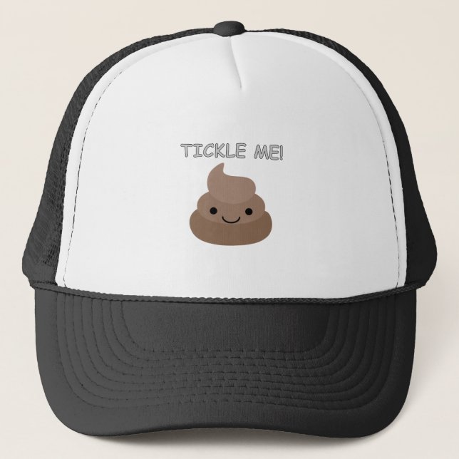 Niedlich Tickle Me Kacke Emoji Truckerkappe (Vorderseite)