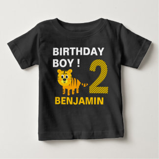 Niedlich Tiger 2. Geburtstagsparty Baby T-shirt