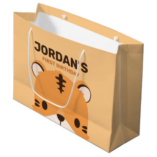 Niedlich Tiger Birthday Große Geschenktüte