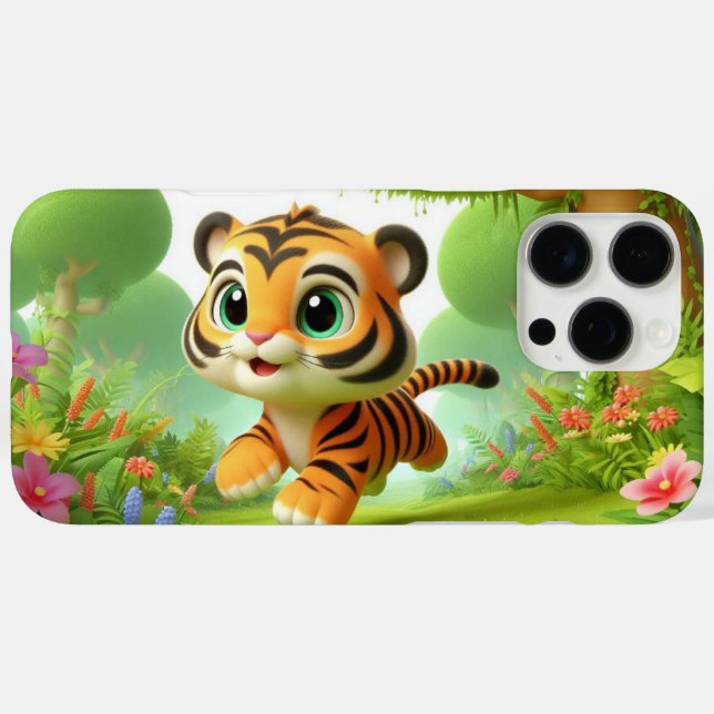 Niedlich Tiger Case-Mate iPhone Hülle (Rückseite (Horizontal))
